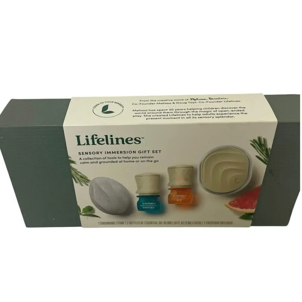 LIFELINES STRESS RELIEF GIFT SET IMMERSION SPA ESSENTIAL OIL BLEND DIFFUSER